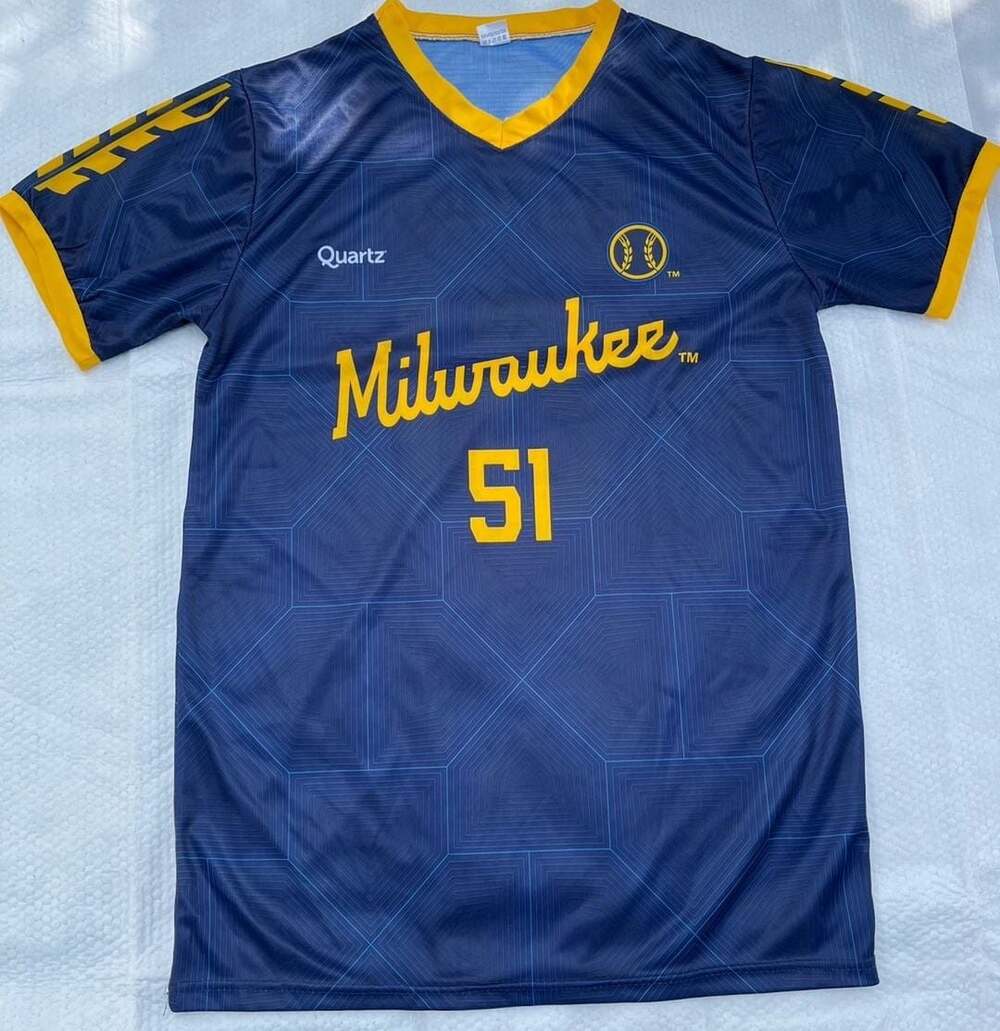 Milwaukee Brewers Freddy Peralta #51 Soccer Style Jersey SGA Giveaway
